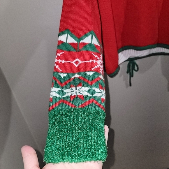 No Boundaries EUC "Santa Paws" Sequin Ugly Christmas Sweater - WOMEN'S MEDIUM - Picture 3 of 7